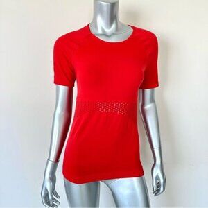 adidas by stella mccartney red workout top | medium